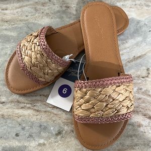 Woven Slide Sandals Size 6